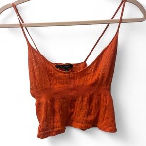 Vintage Tara Jarmon Orange Knit Design Cami